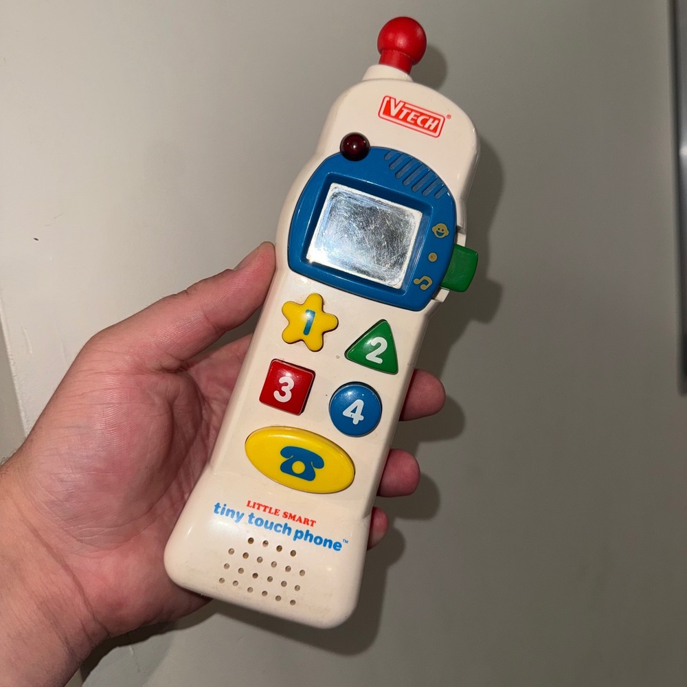 Vintage 1995 VTech Little Smart Tiny Touch Phone Learning Toy Tested Working
